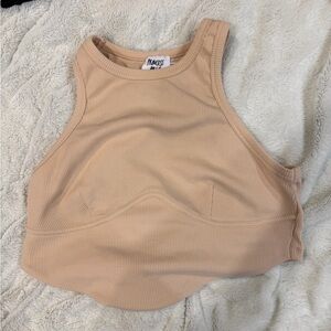 Princess Polly Women's Beige Ribbed Tank Top